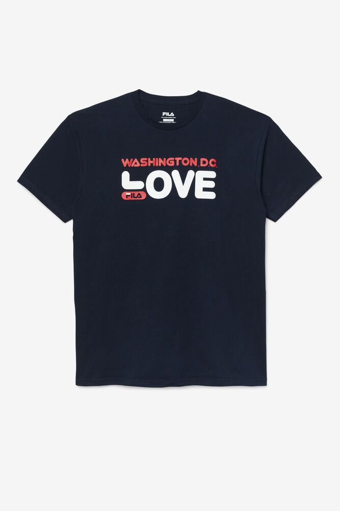 Fila T シャツ メンズ ネイビー Washington D.C. Love 6073-MXGRY